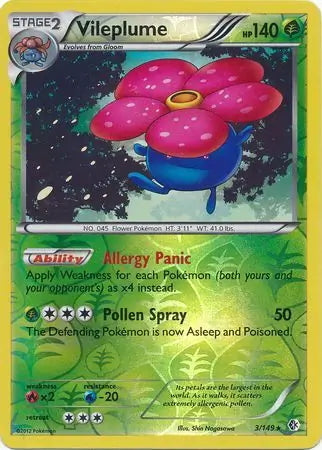 Boundaries Crossed Vileplume #3/149 reverse holo